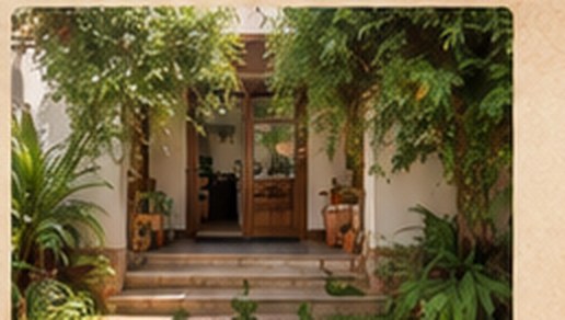 Entrée de plain-pied de la Villa Césaire
