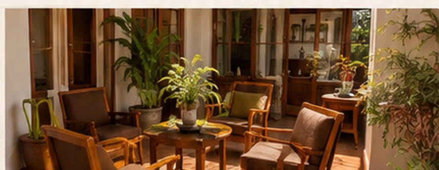 La véranda de la Villa Césaire